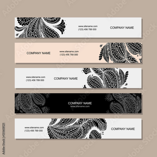 Banners design, floral mandala