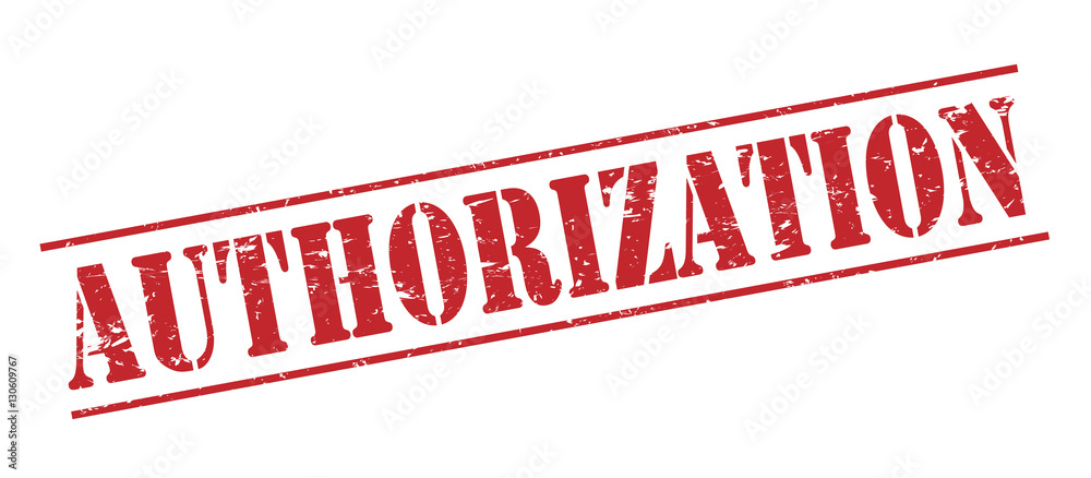 authorization red stamp on white background authorization red stamp on white background