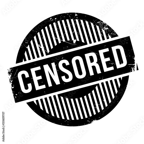 Censored rubber stamp. Grunge design with dust scratches. Effects can be easily removed for a clean, crisp look. Color is easily changed.