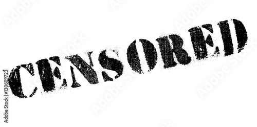 Censored rubber stamp. Grunge design with dust scratches. Effects can be easily removed for a clean, crisp look. Color is easily changed.