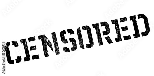 Censored rubber stamp. Grunge design with dust scratches. Effects can be easily removed for a clean, crisp look. Color is easily changed.