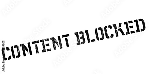 Content blocked rubber stamp. Grunge design with dust scratches. Effects can be easily removed for a clean, crisp look. Color is easily changed.