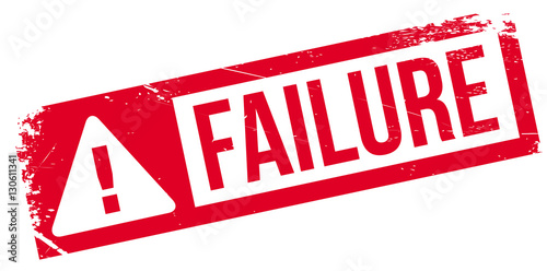 Failure rubber stamp. Grunge design with dust scratches. Effects can be easily removed for a clean, crisp look. Color is easily changed.