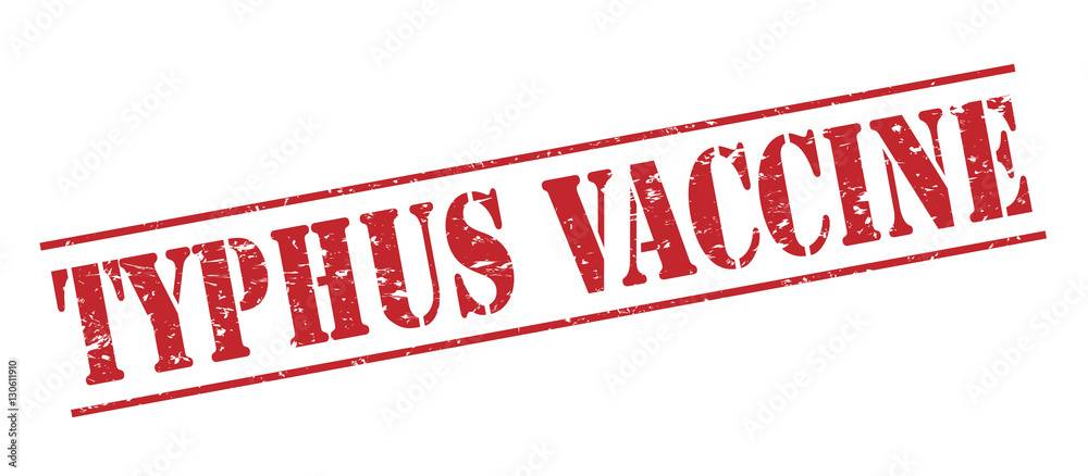 typhus vaccine red stamp on white background typhus vaccine red stamp on white background