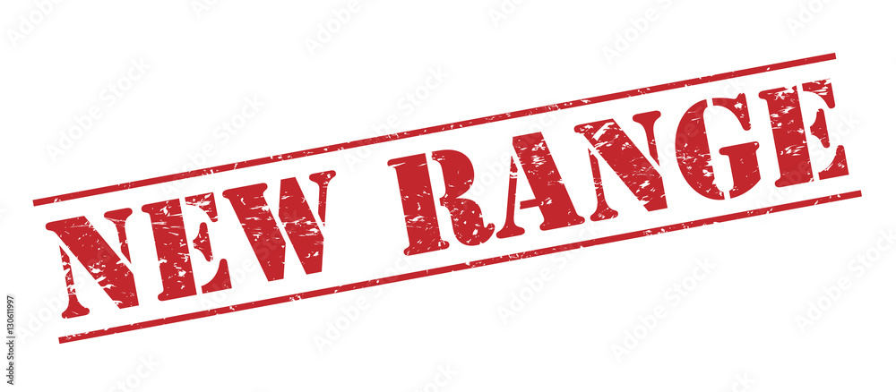 new range red stamp on white background new range red stamp on white background
