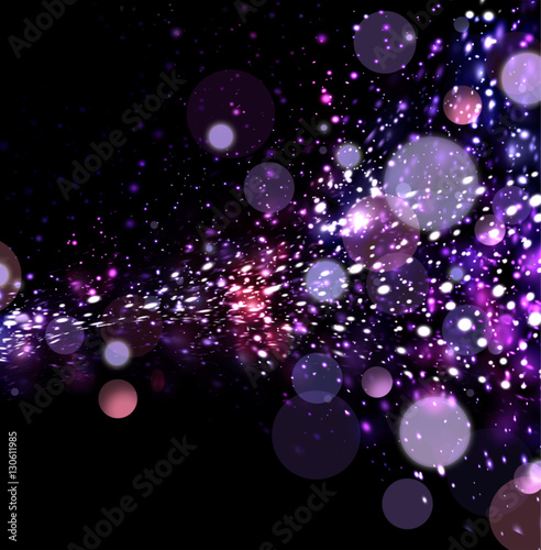 Abstract background image with flares and sparkles on black