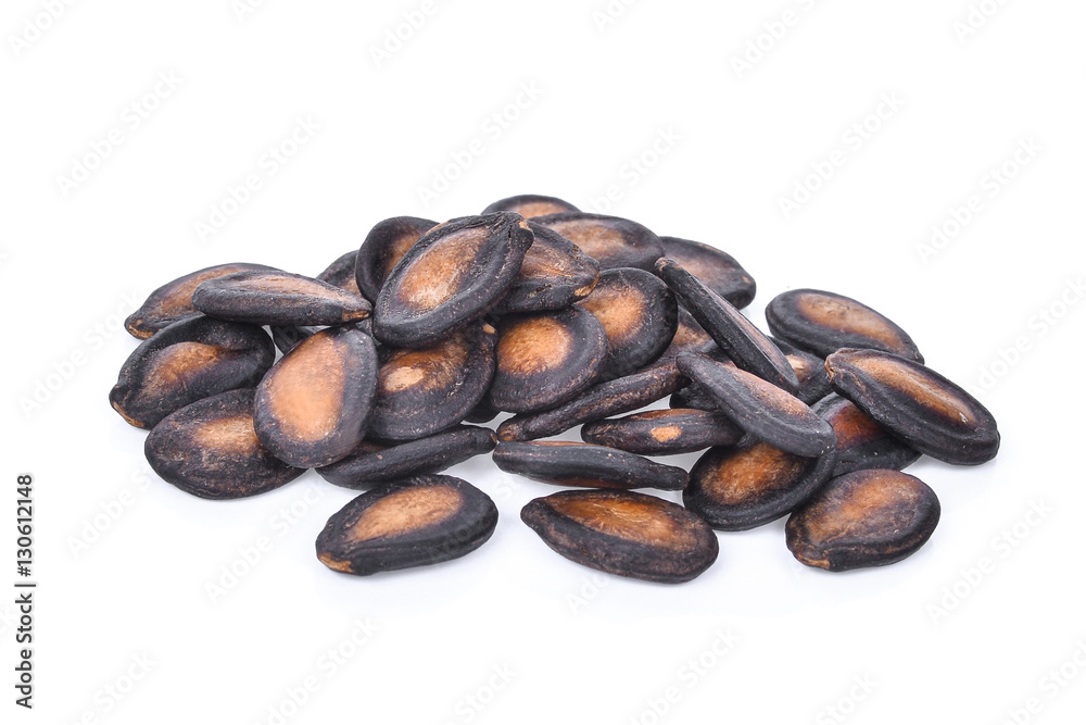 dried watermelon seeds isolated on white background dried watermelon seeds isolated on white background