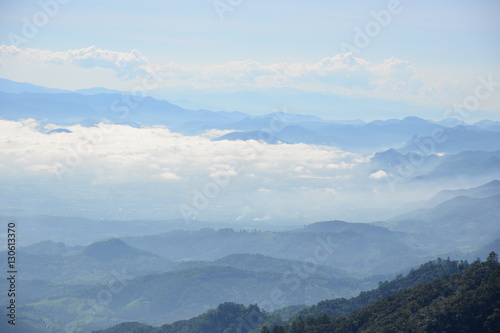 Fototapeta Naklejka Na Ścianę i Meble -  Landscape mountain view at Chiang Mai Thailand