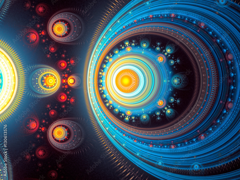 Fototapeta premium Abstract chaos psychedelic background - digitally generated imag