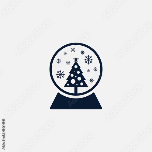 Snowglobe icon simple illustration