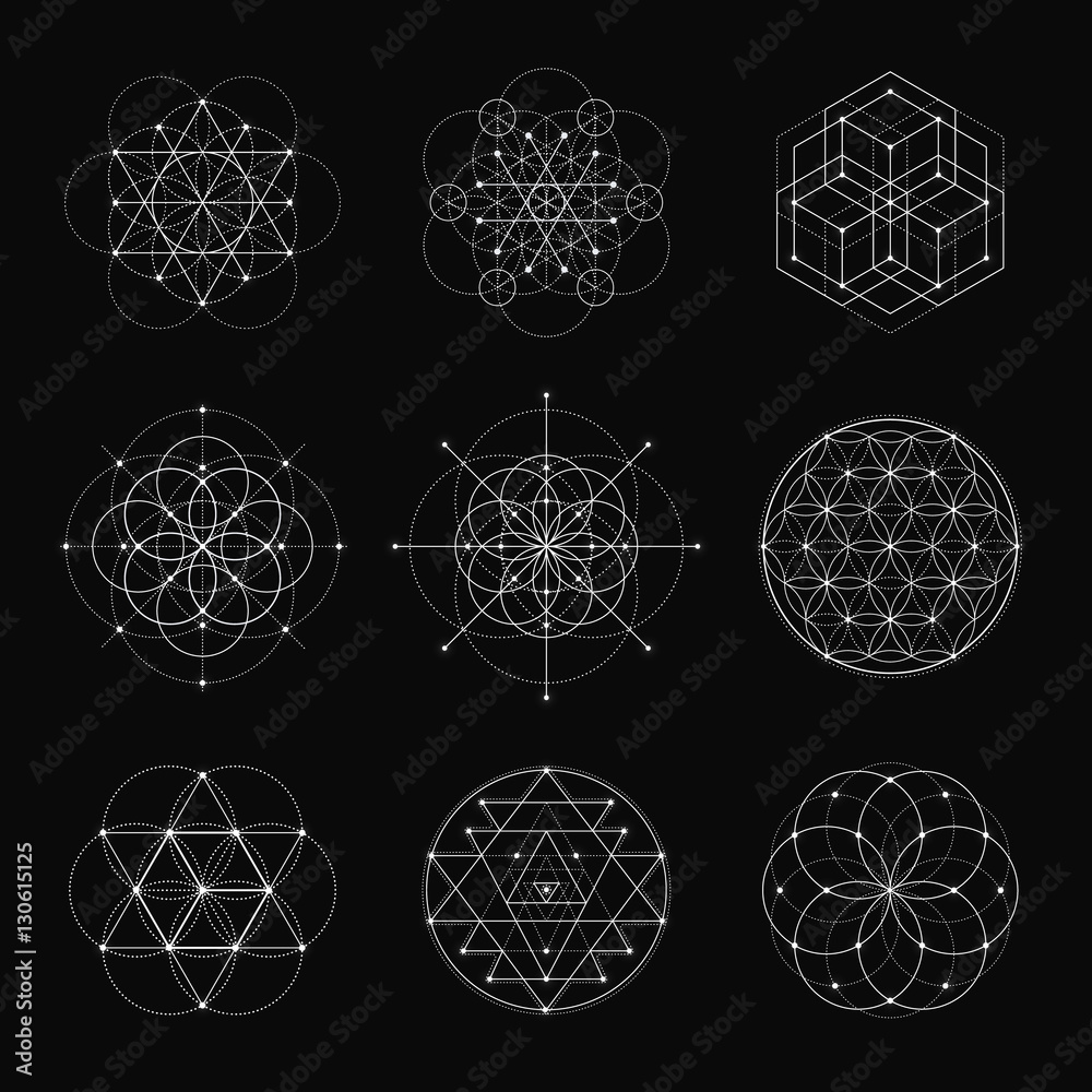 Sacred geometry vector design elements. Stock Vector | Adobe Stock