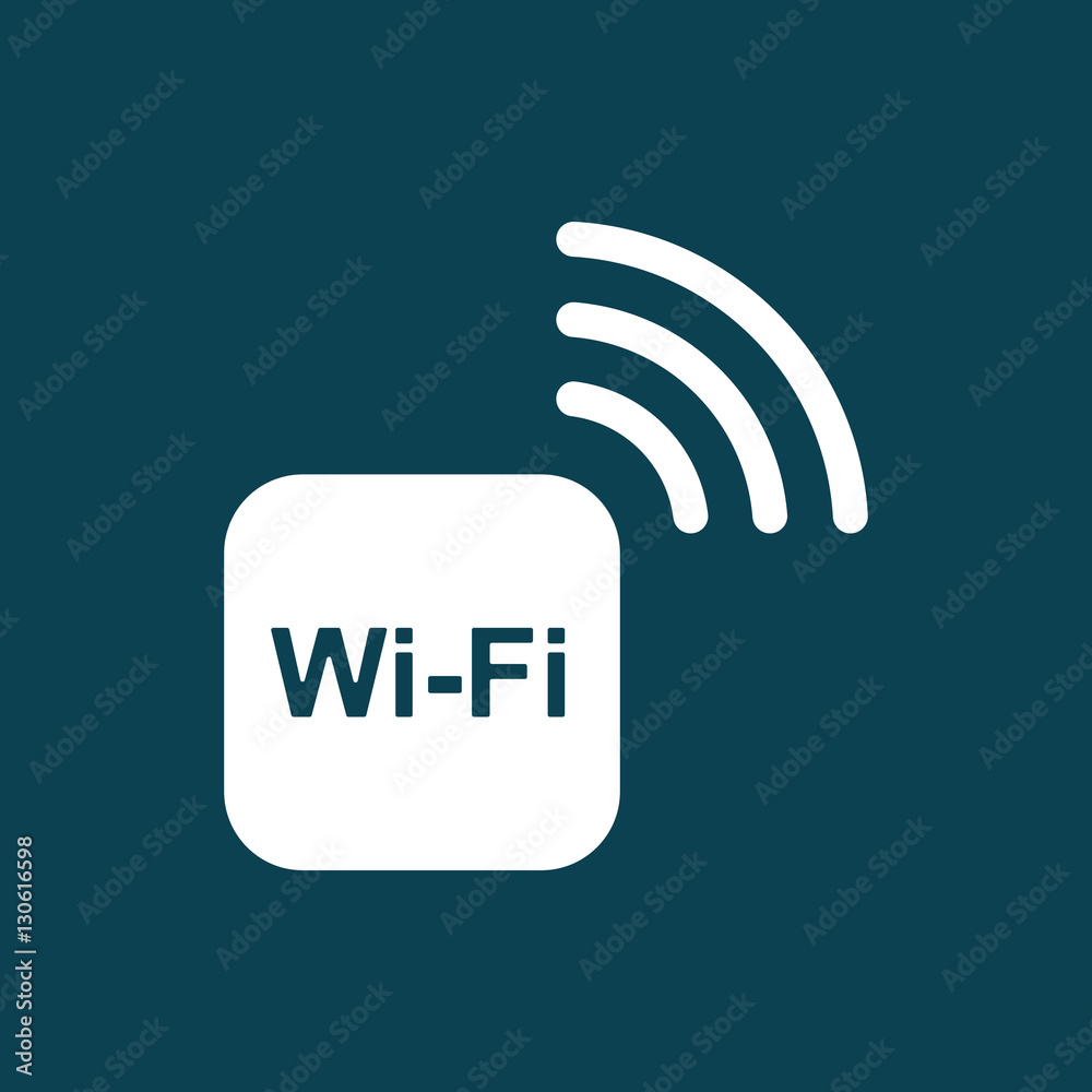 wi-fi router icon on blue background wi-fi router icon on blue background