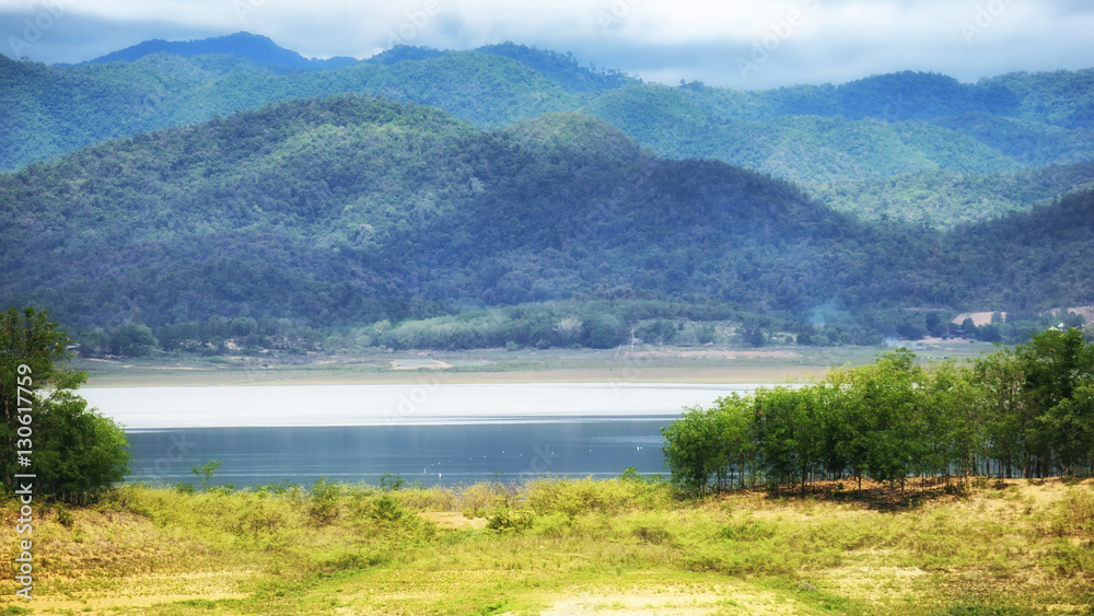 Mountain landscape view at Kaeng Krachan National Park in Thailand