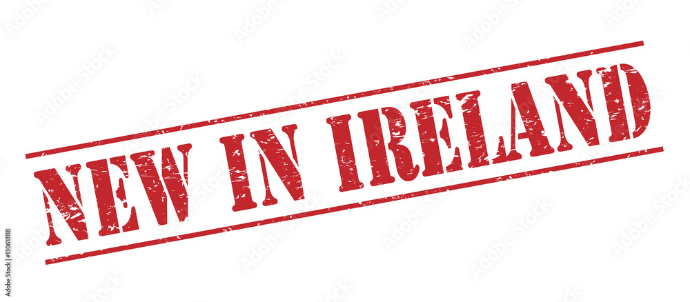 new in ireland red stamp on white background new in ireland red stamp on white background