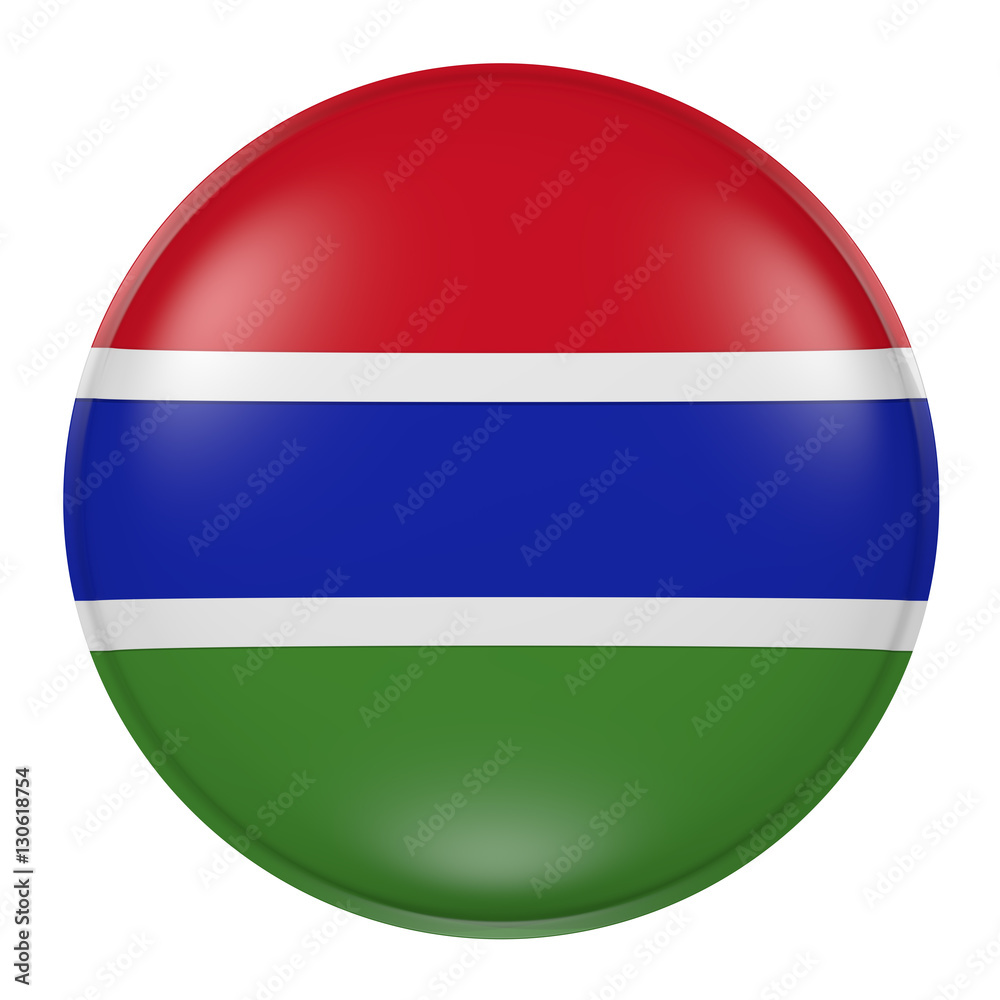Gambia button on white background Gambia button on white background