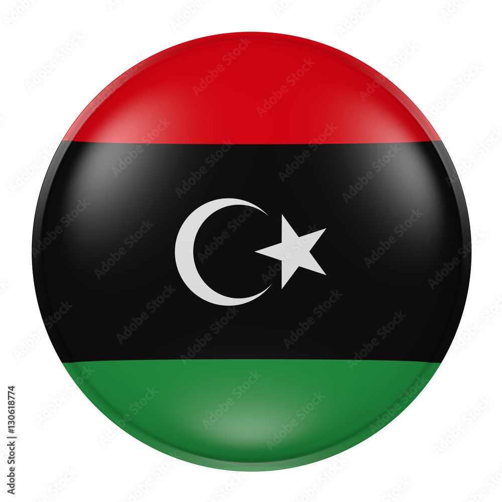 Libya button on white background