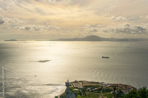 View of morocco from o´hara battery in Gibraltar