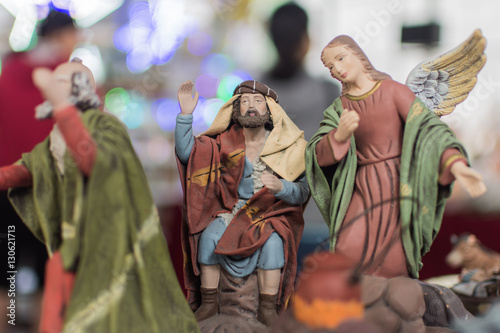 Bible characters, christmas toys and decoration
