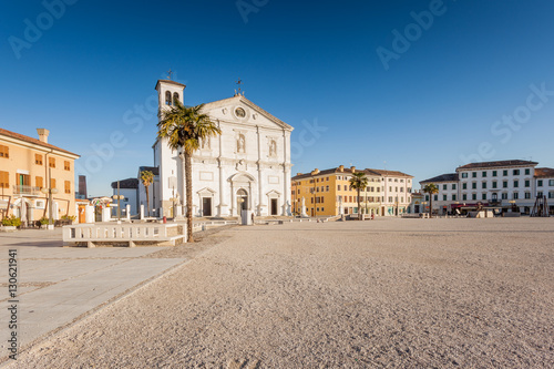 The square of Palmanova, venetian fortress in Friuli Venezia Giu