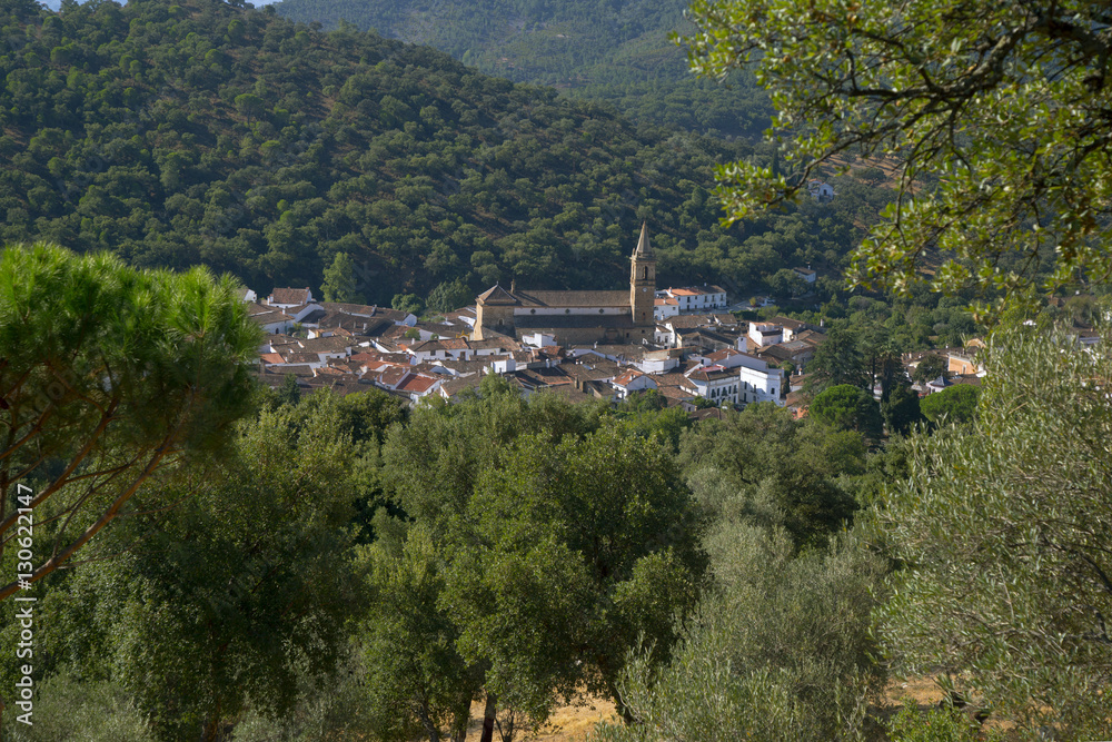 Alajar Village  from Peña de Arias Montano Spain
