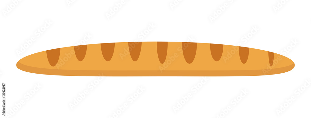 Baguette icon. Flat design, isolated on white background. Vector illustration, clip art