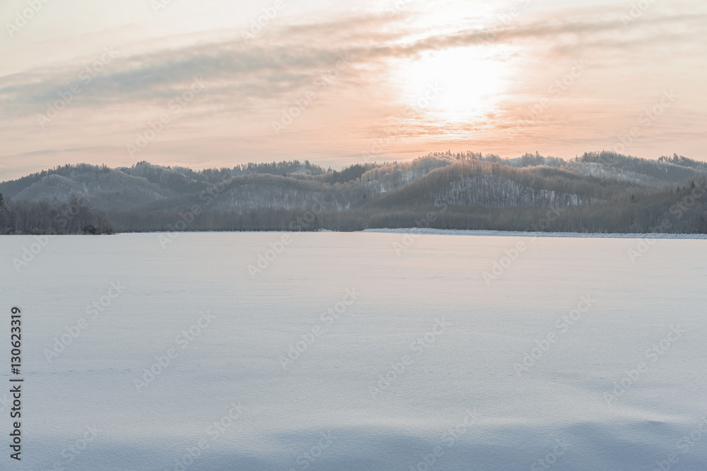 frosty evening sunset frosty evening sunset
