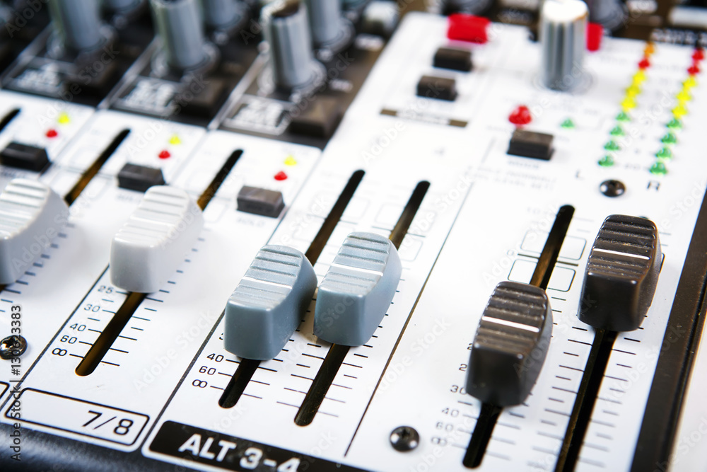 Sound Control. Mixer, sequencer. Background Sound Control. Mixer, sequencer. Background