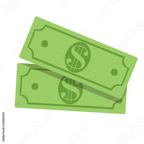 Stack of hundred dollars isolated on white