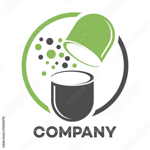 Medicine capsule logo