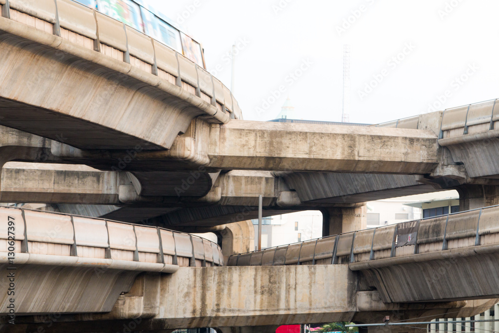 BANGKOK, THAILAND -December 6, 2016 : Electric sky train, transportation system in Bangkok, Thailand