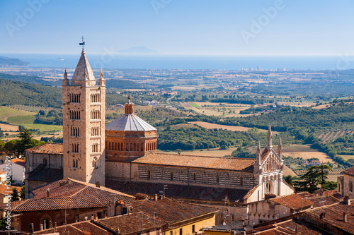 Massa Marittima is an ancient town near Siena, Italy photo