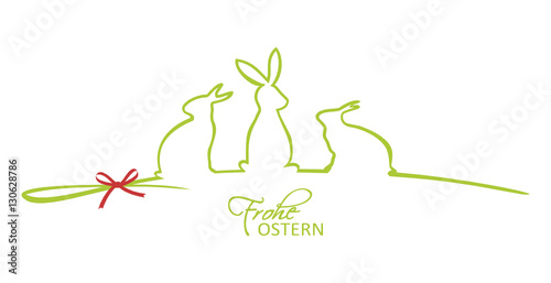 Frohe Ostern Hasen Silhouette