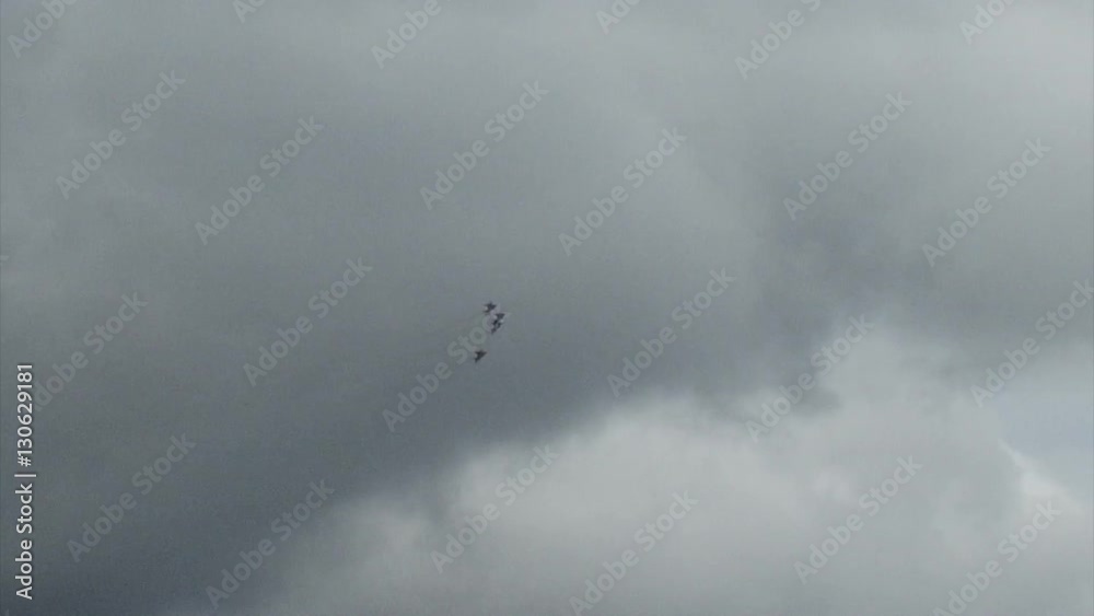 Russian military fighter in flight in the sky Russian military fighter in flight in the sky