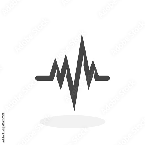 Cardiology Icon. Vector logo on white background