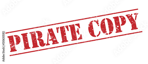 Canvastavla pirate copy red stamp on white background