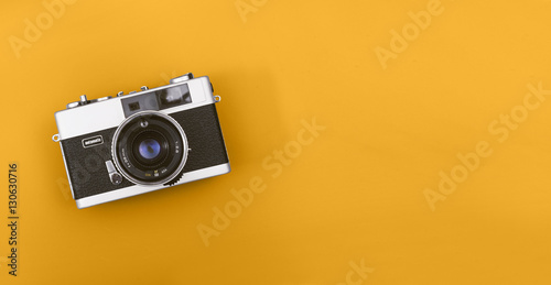 Retro camera header with copy space photo