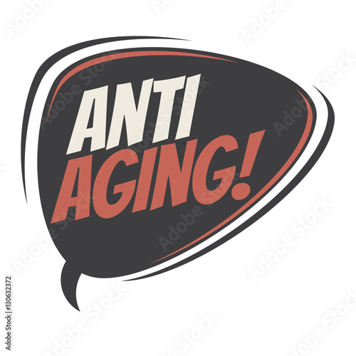 anti aging retro speech balloon