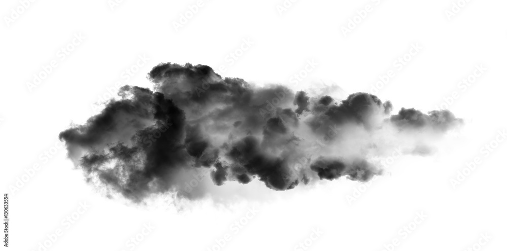  black cloud on white background