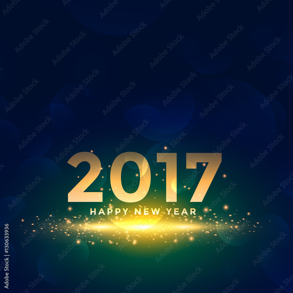 beautiful new year 2017 background with sparkles effect