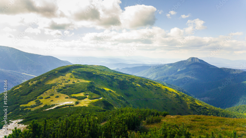 Naklejka premium A beautiful mountain landscape in Tatry, Slovakia