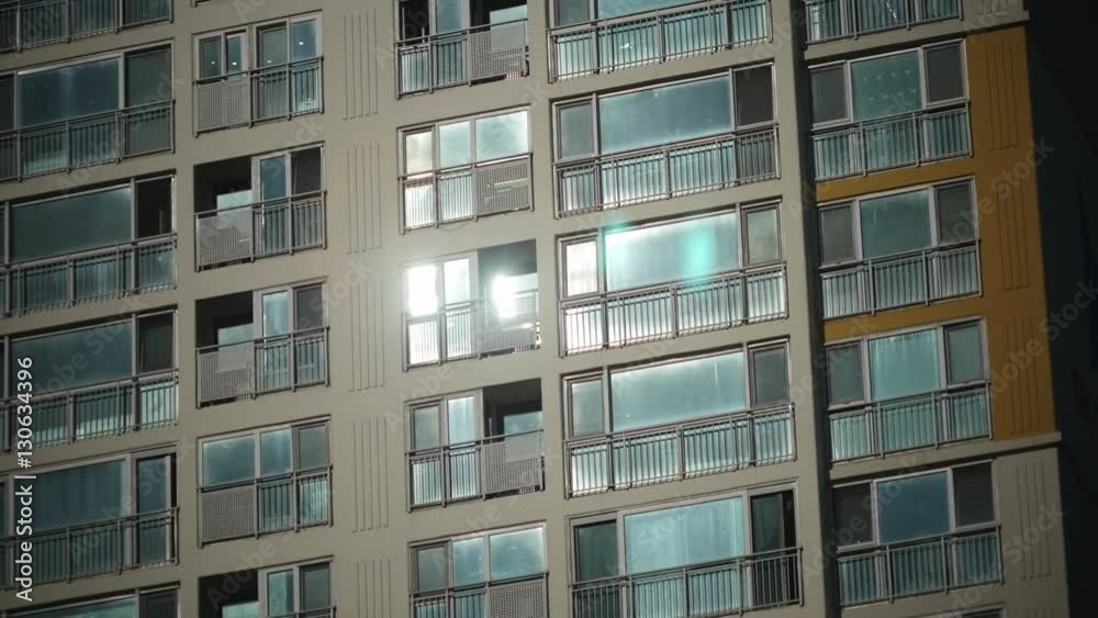 Reflection of the sun on apartment in south korea Reflection of the sun on apartment in south korea