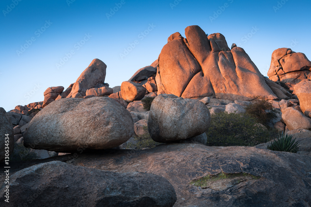 Texas Canyon near Benson, Rock formation at sunset, Arizona Texas Canyon near Benson, Rock formation at sunset, Arizona