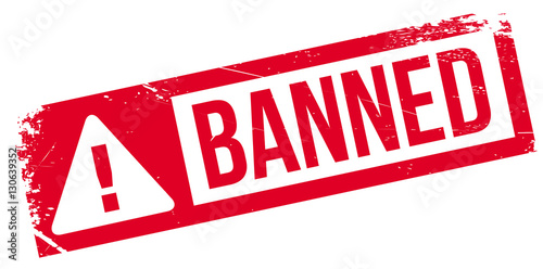 Banned rubber stamp