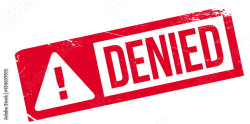 Denied rubber stamp. Grunge design with dust scratches. Effects can be easily removed for a clean, crisp look. Color is easily changed.