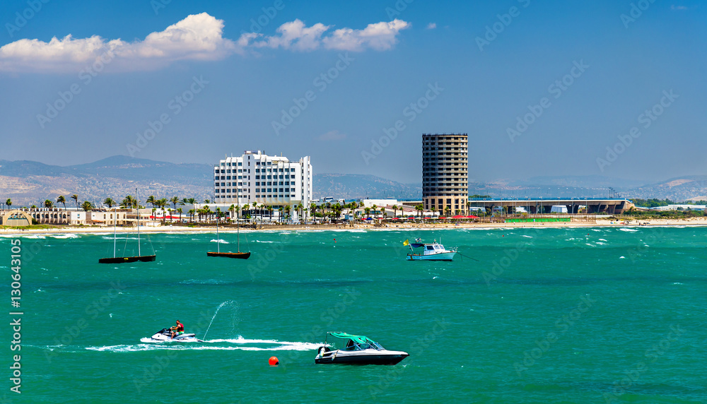 Obraz premium Boats in the port of Acre - Israel