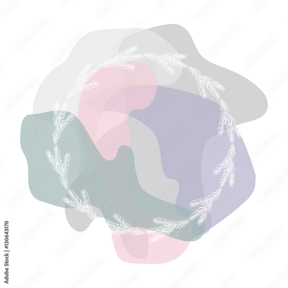 Floral wreath on abstract pastel background. Floral wreath on abstract pastel background.