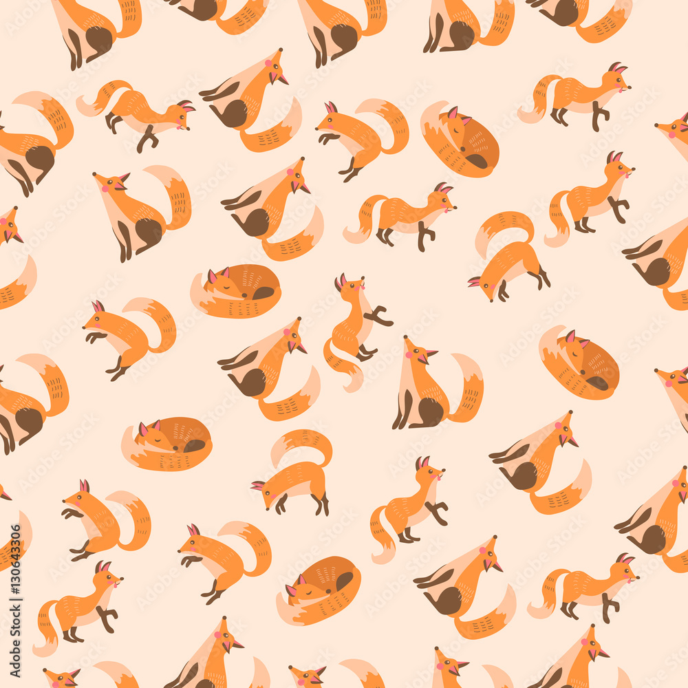 vector illustration of a cute fox vector illustration of a cute fox