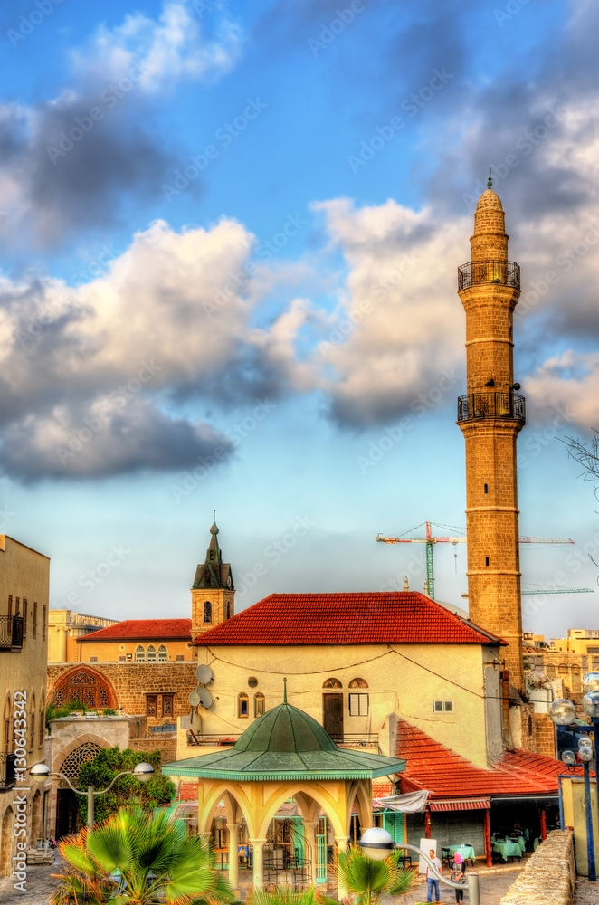 View of Mahmoudiya Mosque in old town Tel Aviv-Jaffa