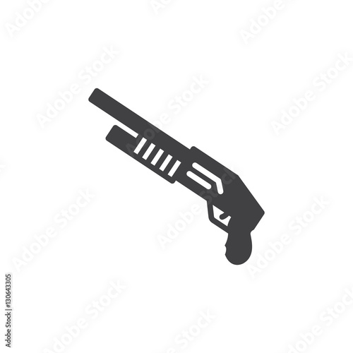 Shotgun icon vector, filled flat sign, solid pictogram isolated on white. Symbol, logo illustration