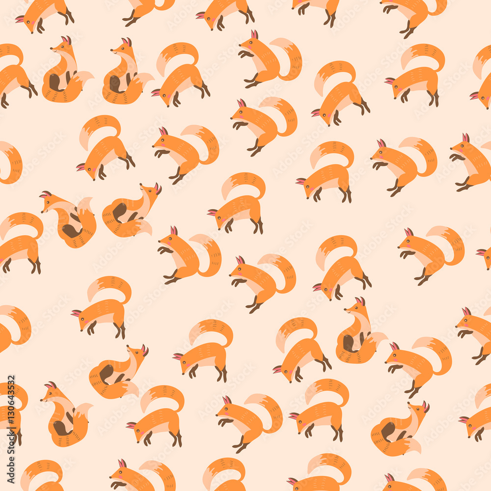 vector illustration of a cute fox